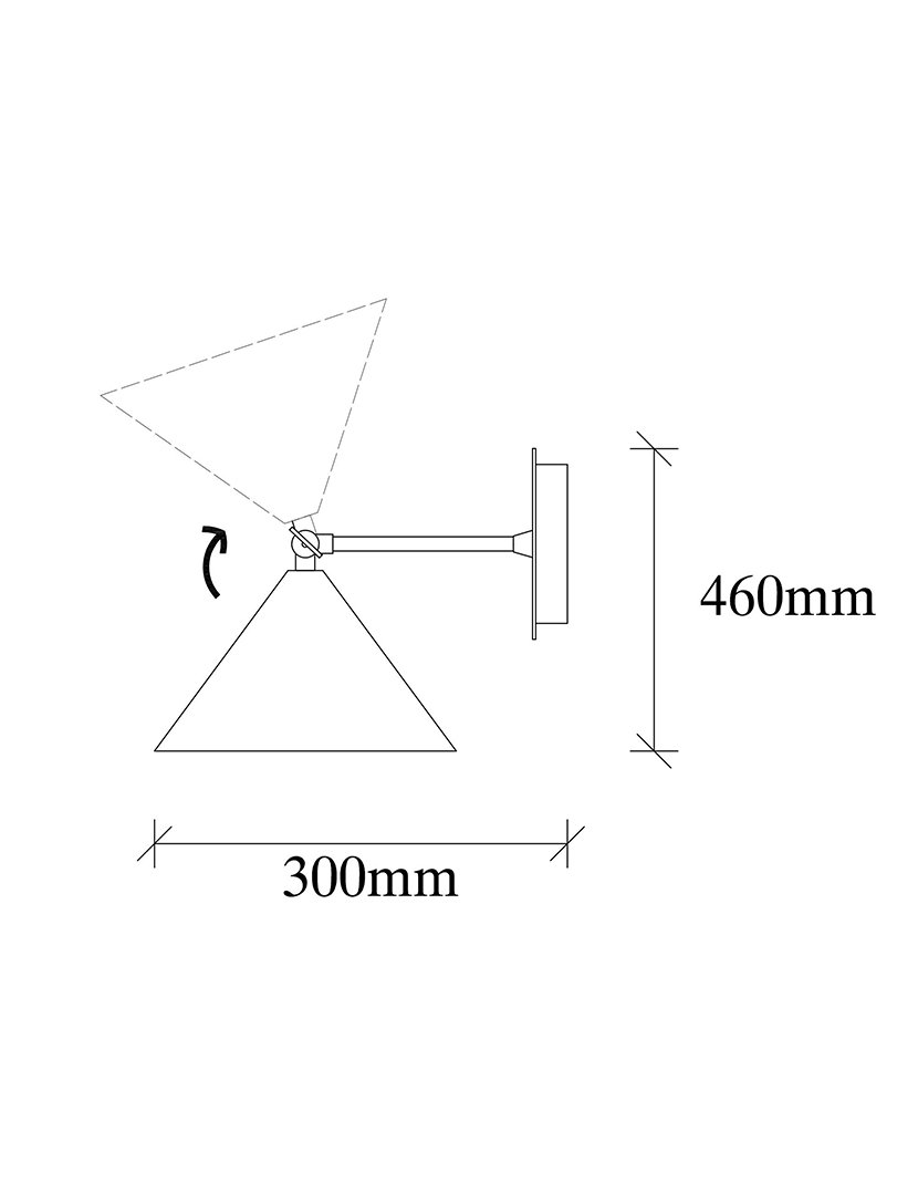 Candeeiro de Parede 19x26x20cm Branco