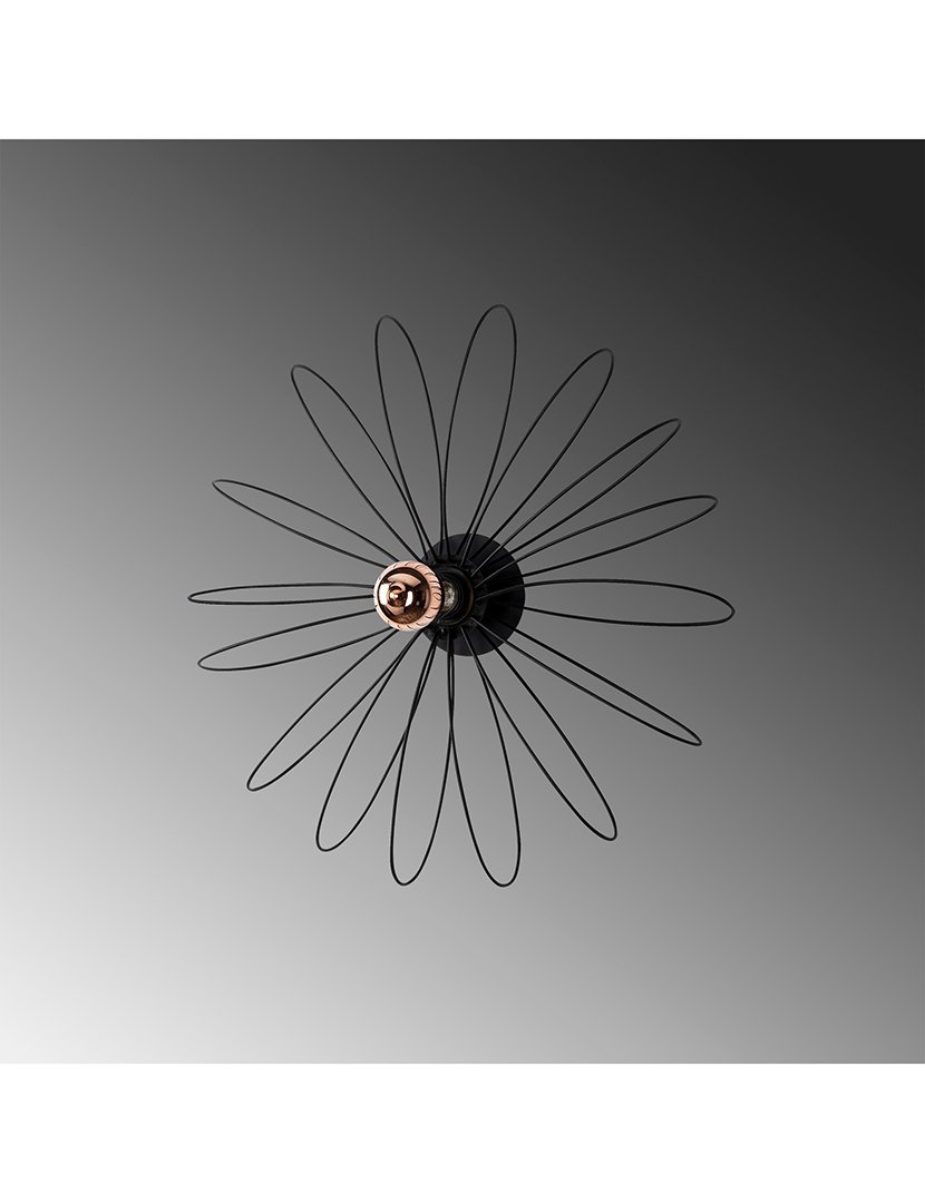 Candeeiro de Parede 58x12x58cm Preto