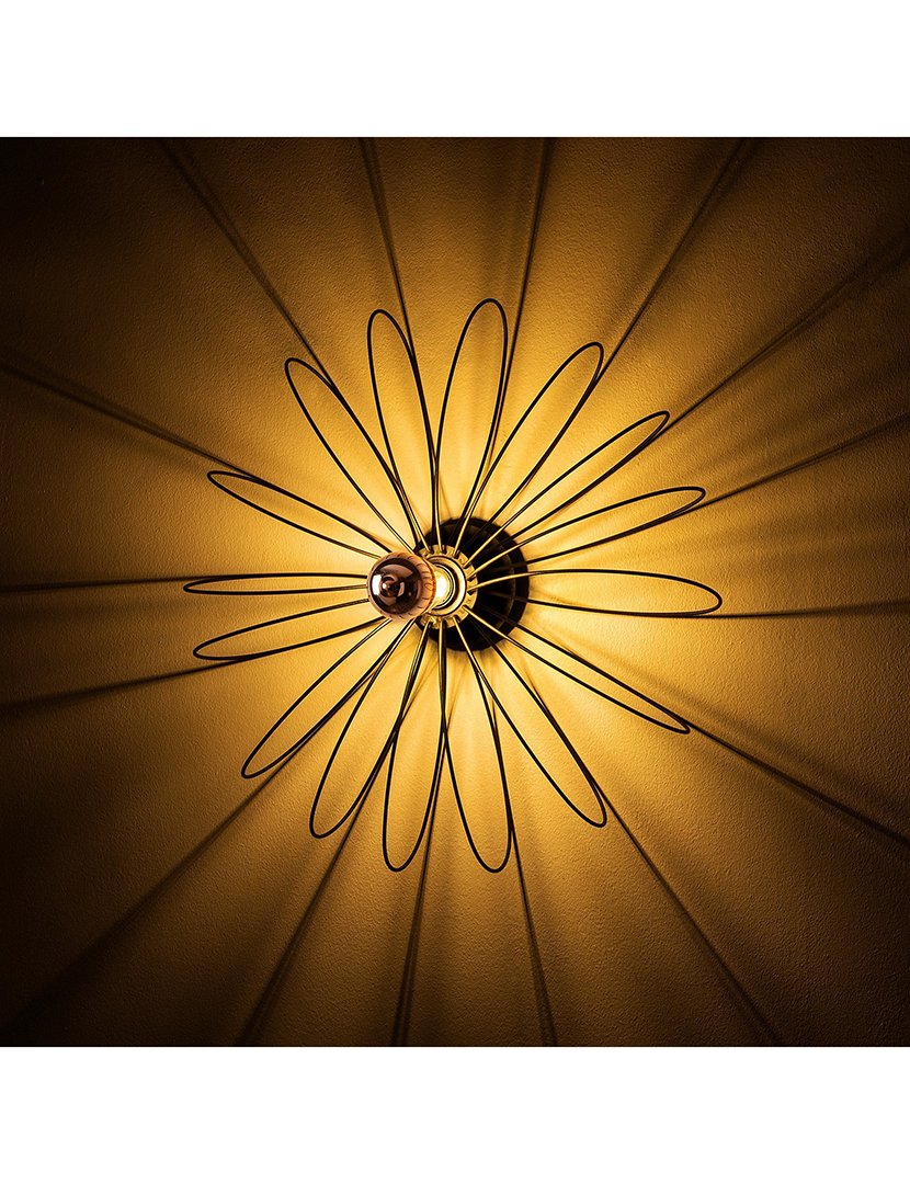 Candeeiro de Parede 58x12x58cm Preto