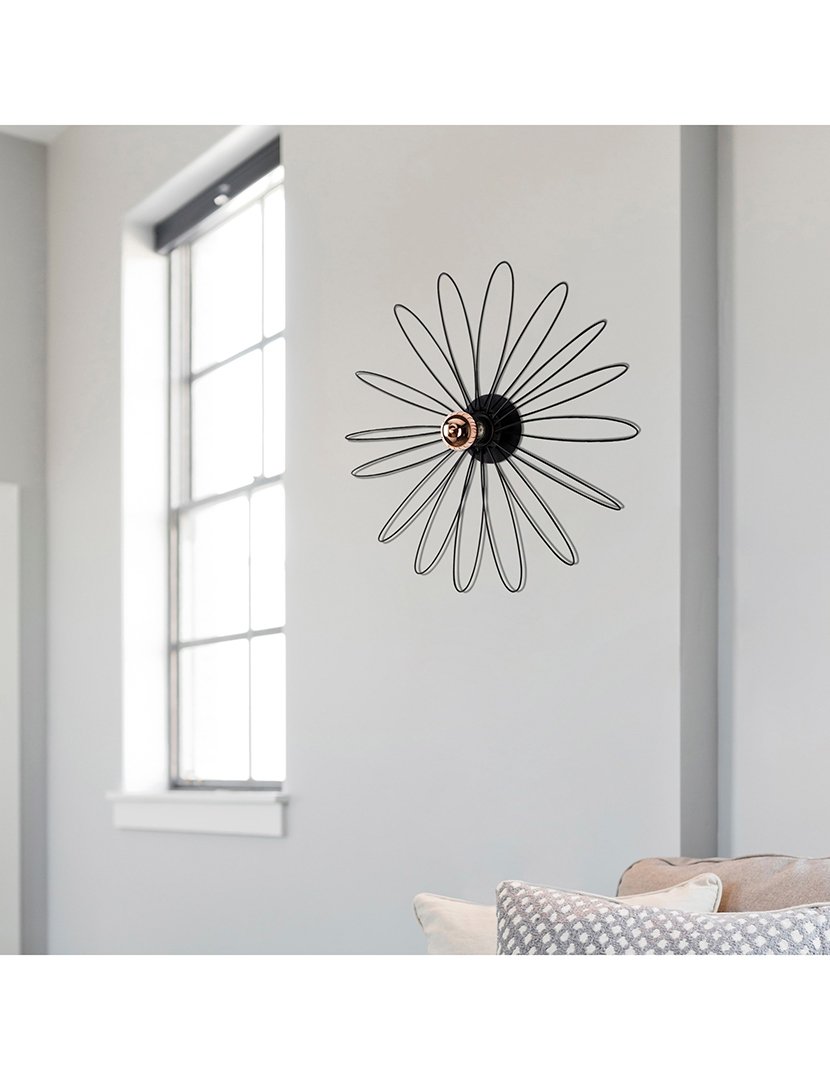 Candeeiro de Parede 58x12x58cm Preto