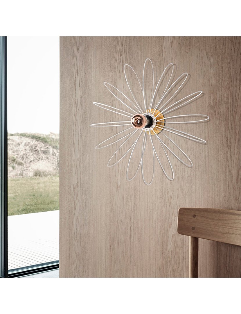 Candeeiro de Parede 58x12x58cm Branco