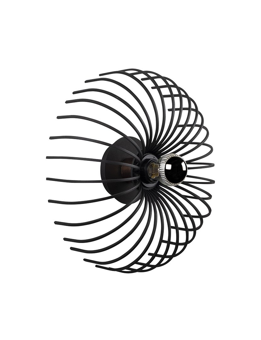 Candeeiro de Parede 12x12x36cm Preto