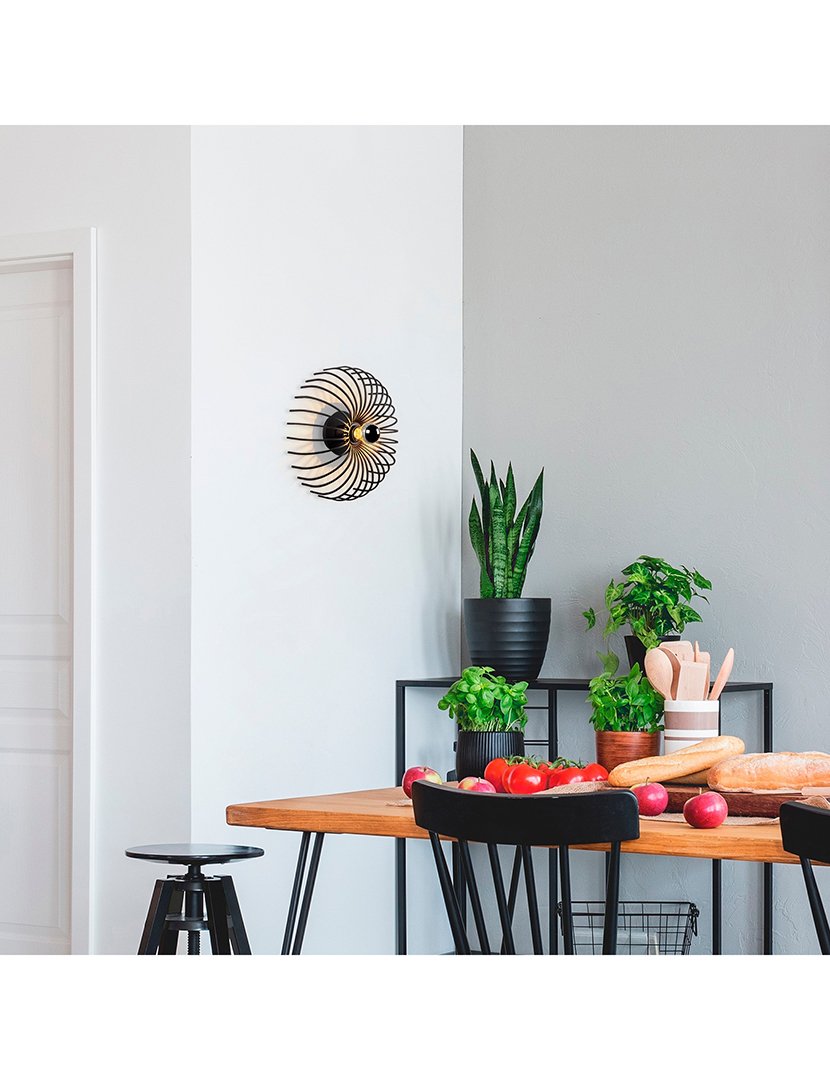 Candeeiro de Parede 12x12x36cm Preto