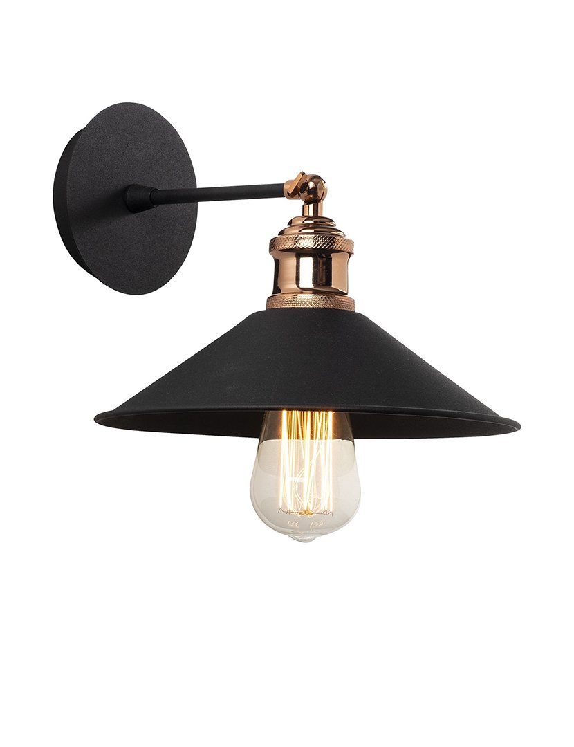 Candeeiro de Parede 24x24x20cm Preto