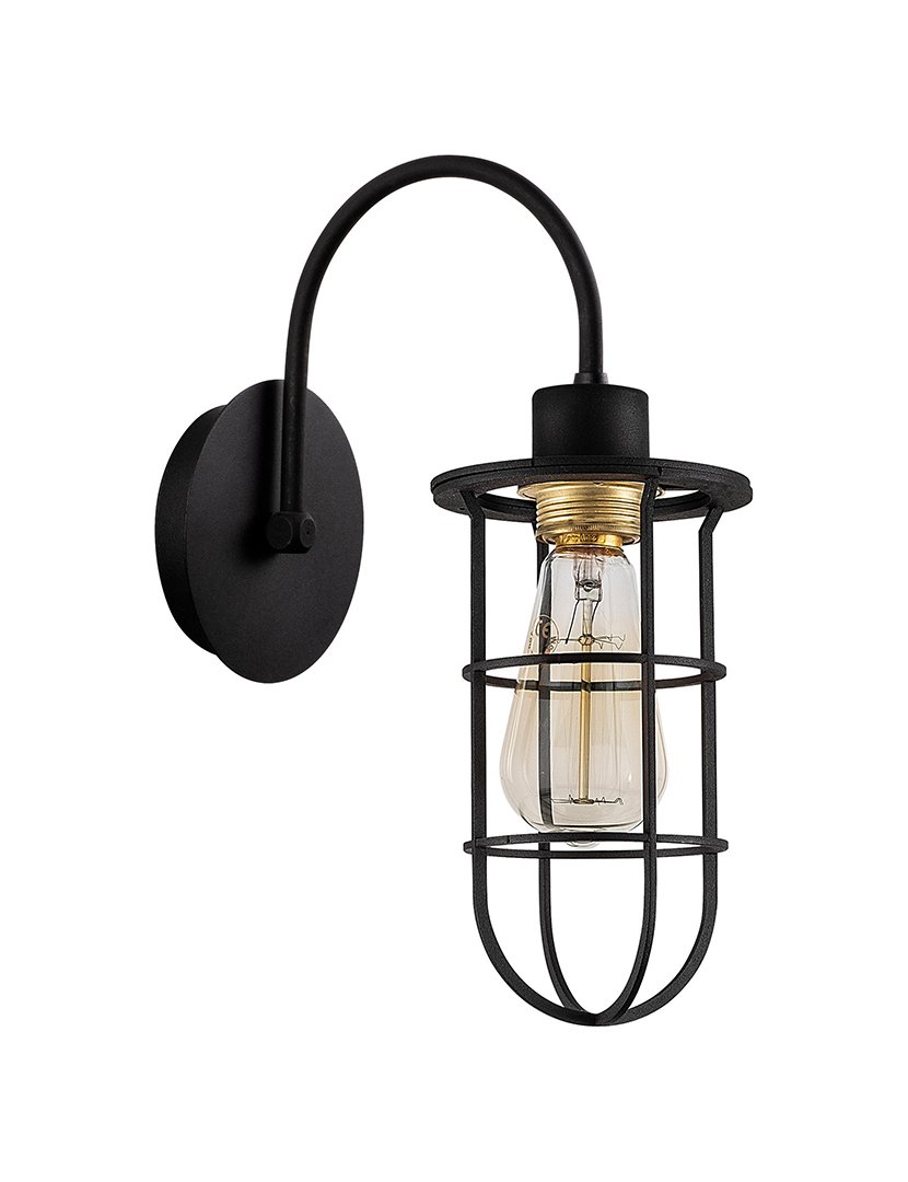 Candeeiro de Parede 12x12x33cm Preto