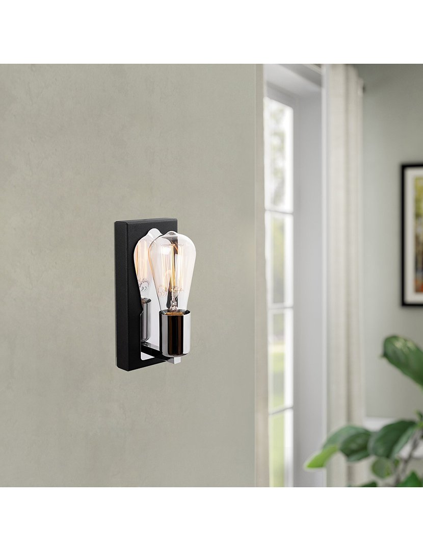 Candeeiro de Parede 9x10x21cm Preto