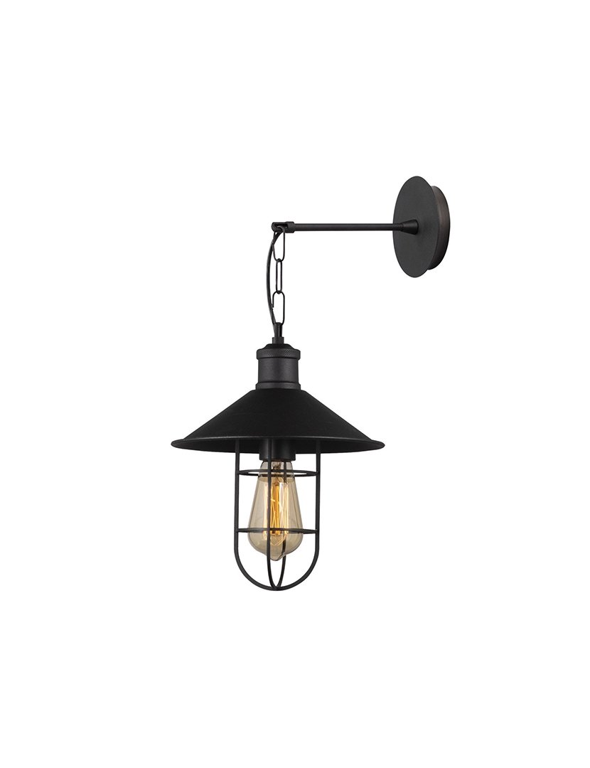 Candeeiro de Parede 25x25x40cm Preto