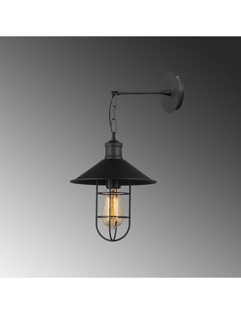 Candeeiro de Parede 25x25x40cm Preto