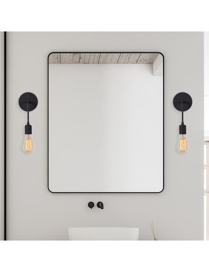 Candeeiro de Parede 6x12x27cm Preto