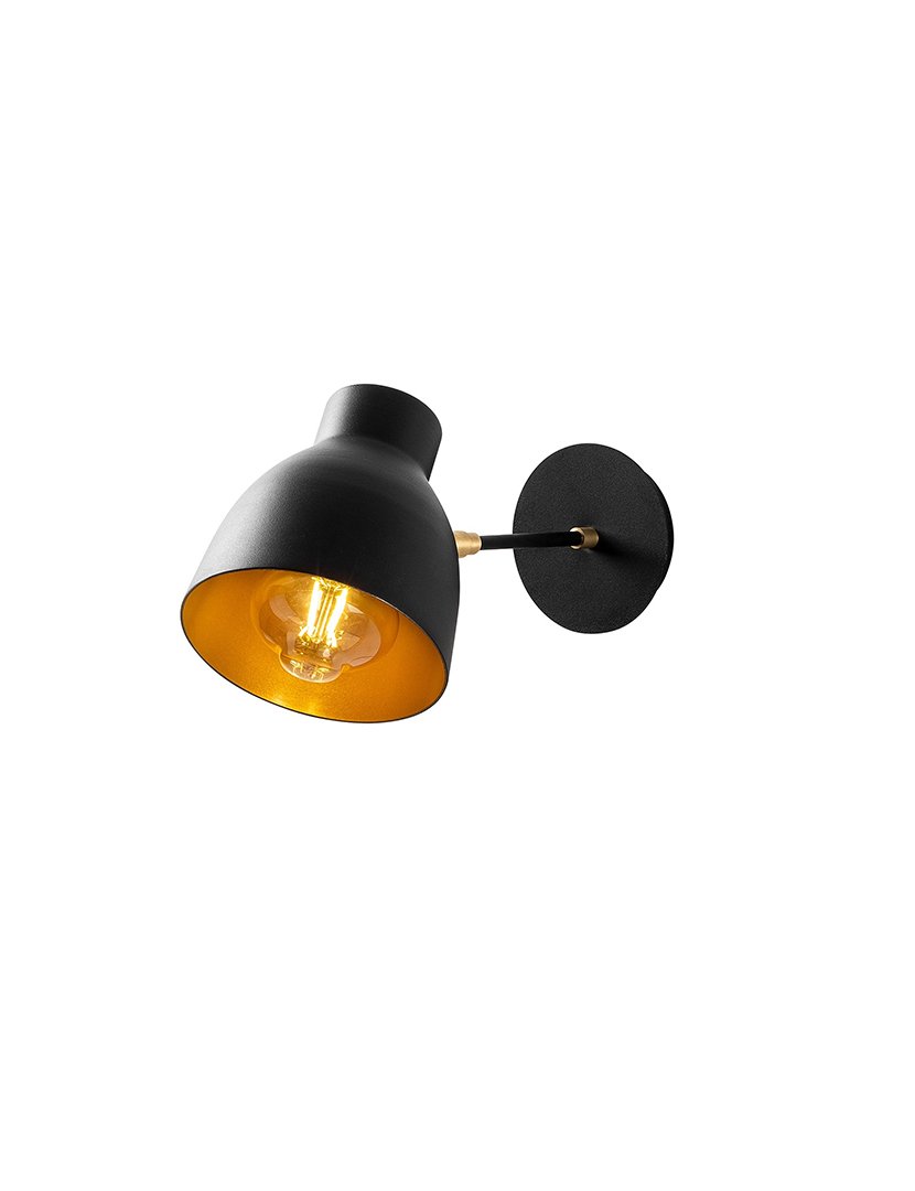 Candeeiro de Parede 15x38x20cm Preto