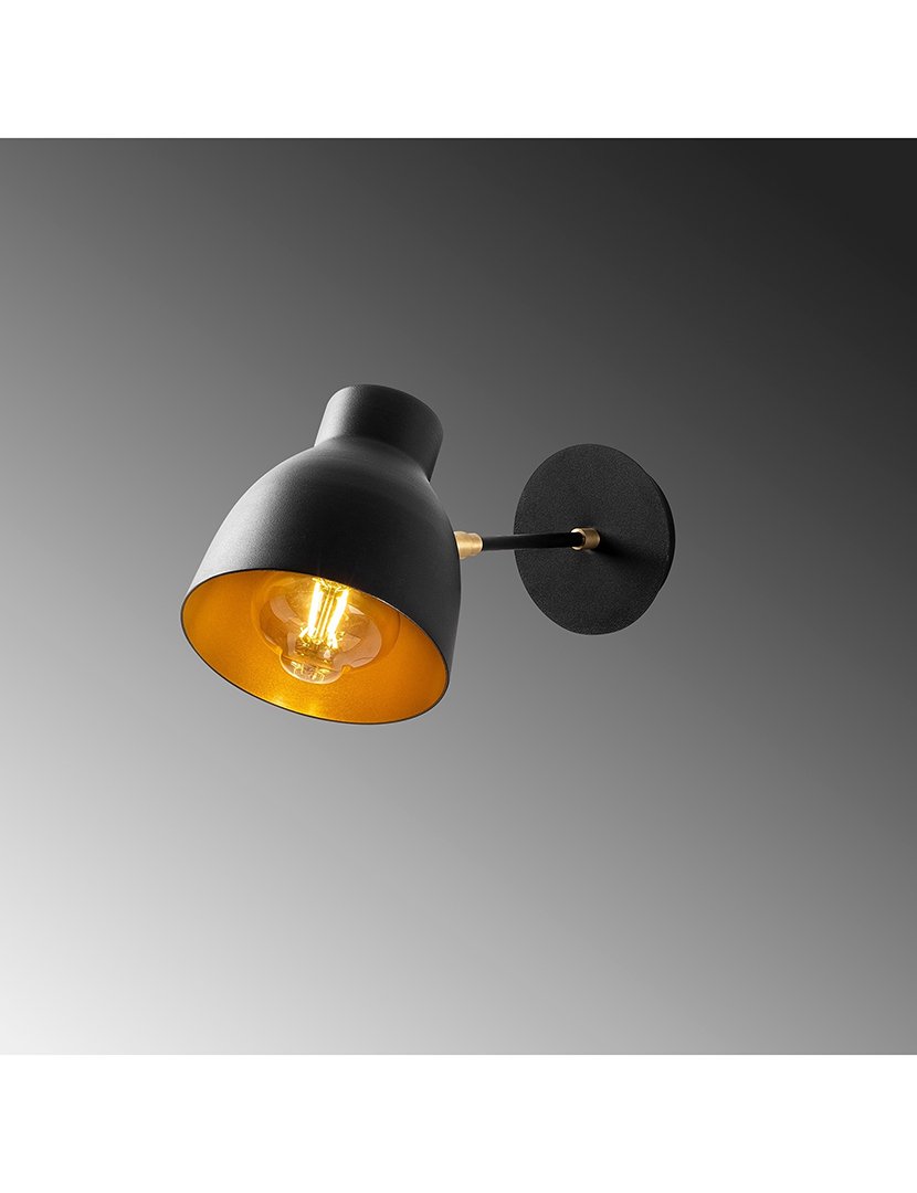 Candeeiro de Parede 15x38x20cm Preto