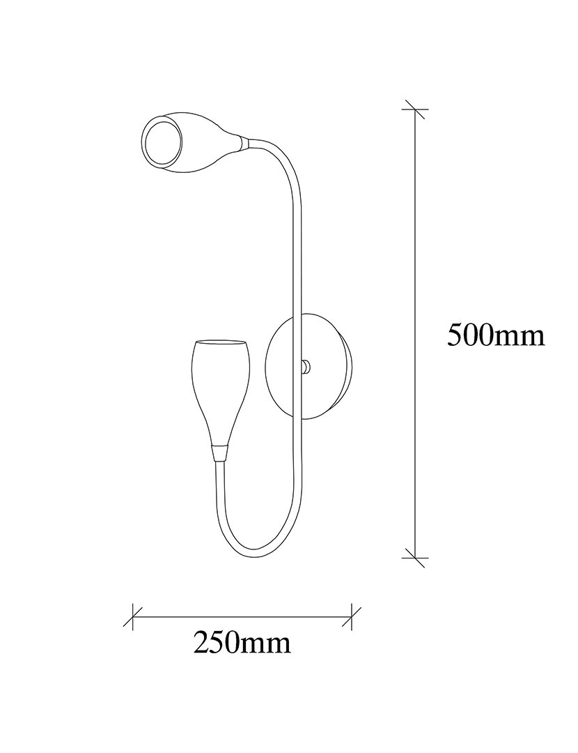 Candeeiro de Parede 25x25x50cm Preto e Dourado