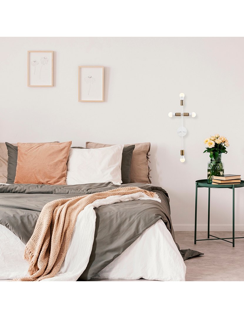 Candeeiro de Parede 20x15x62cm Branco