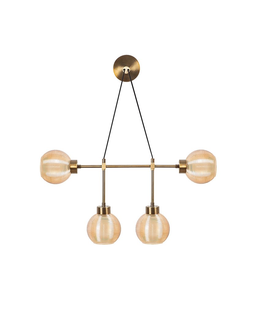 Candeeiro de Parede 78x15x65cm Dourado