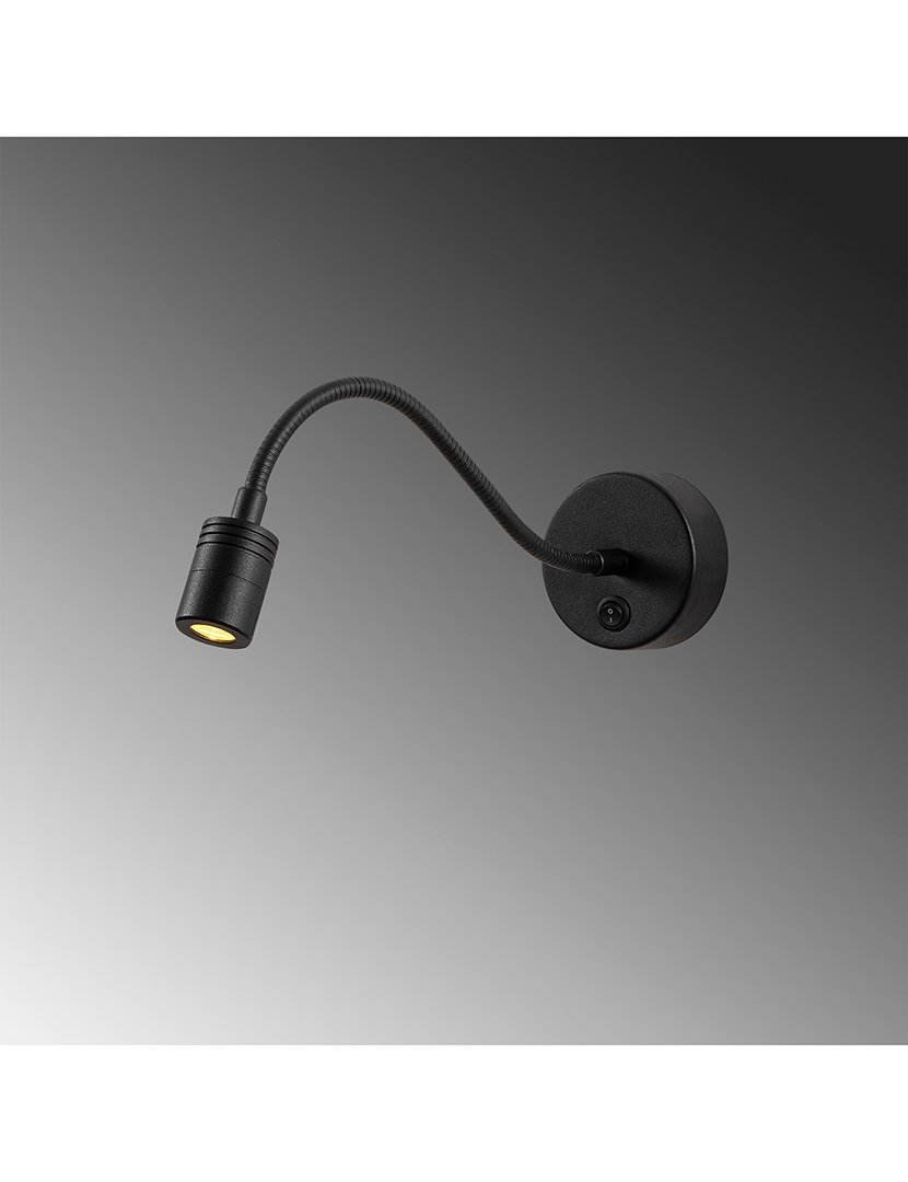 Candeeiro de Parede 8x38x15cm Preto