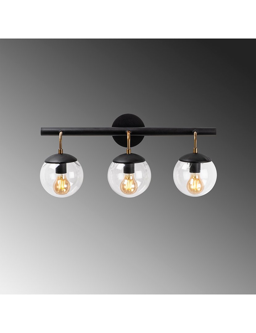 Candeeiro de Parede 61x28x20cm Preto