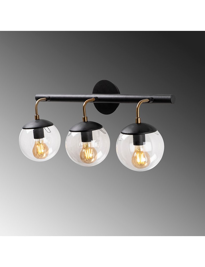 Candeeiro de Parede 61x28x20cm Preto