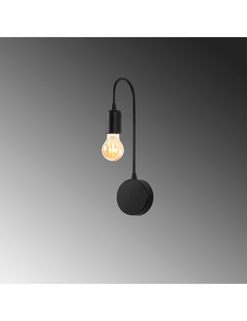 Candeeiro de Parede 10x14x38cm Preto