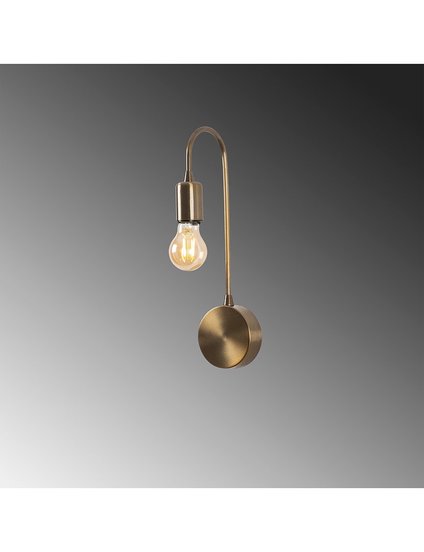 Candeeiro de Parede 10x14x38cm Dourado