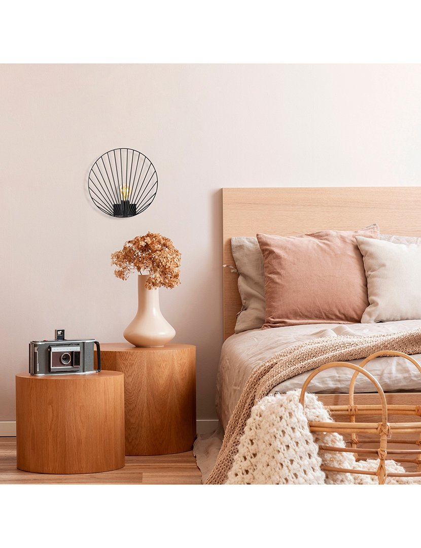 Candeeiro de Parede 30x12x30cm Preto