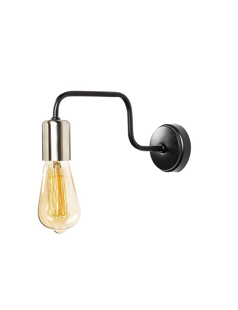 Candeeiro de Parede 4x28x11cm Preto