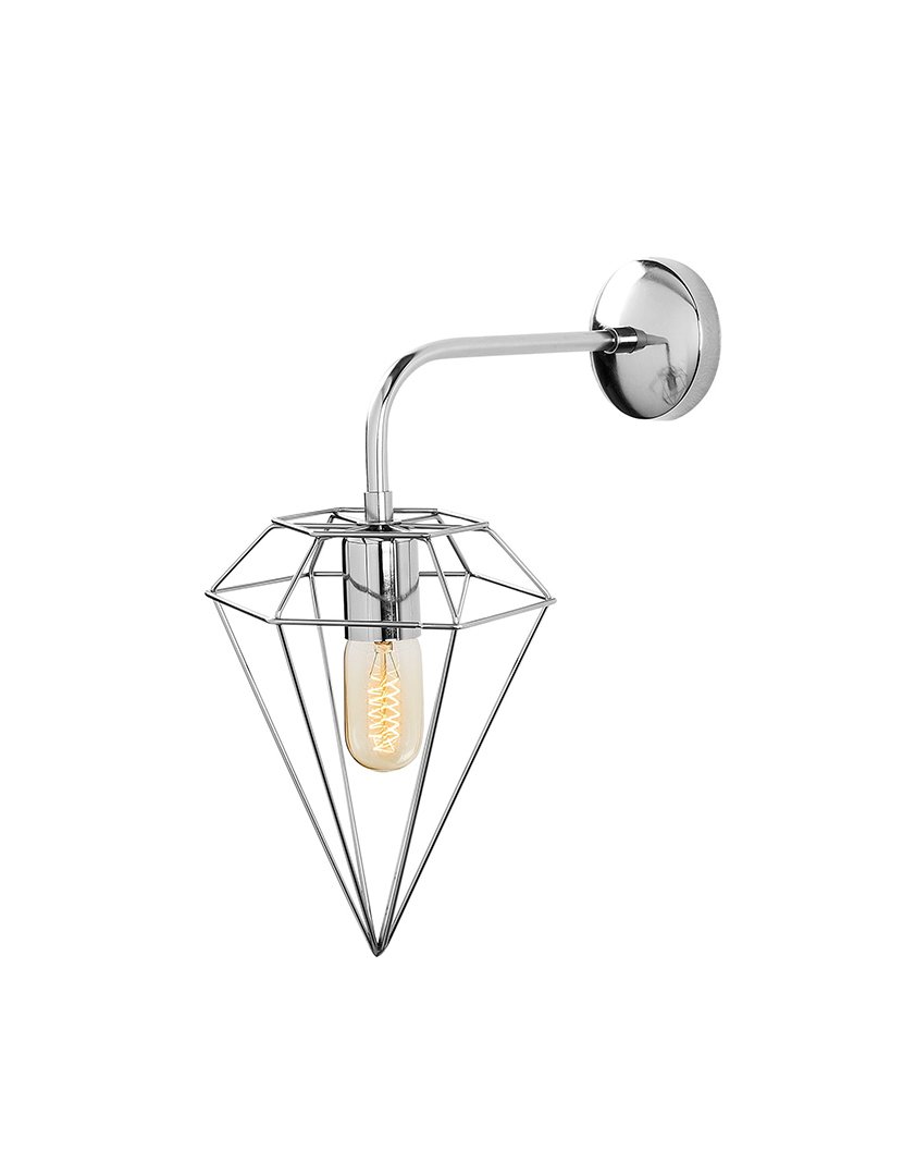 Candeeiro de Parede 20x37x43cm Cromado