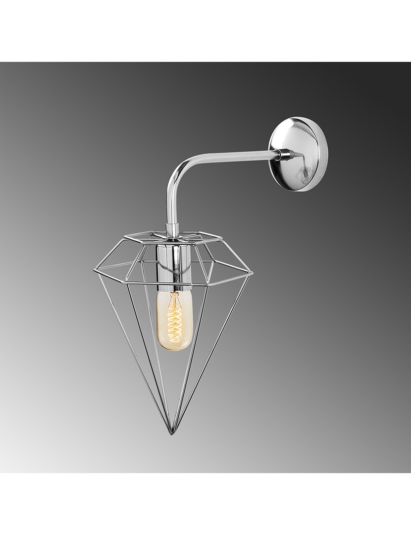 Candeeiro de Parede 20x37x43cm Cromado