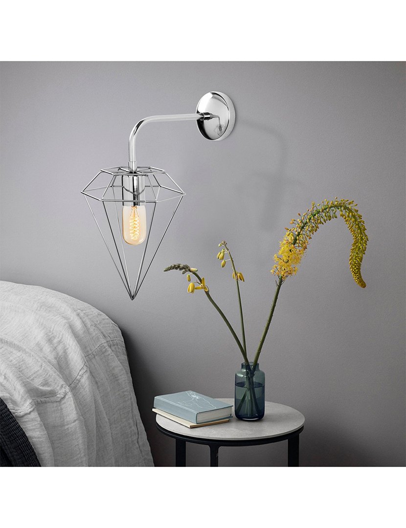 Candeeiro de Parede 20x37x43cm Cromado