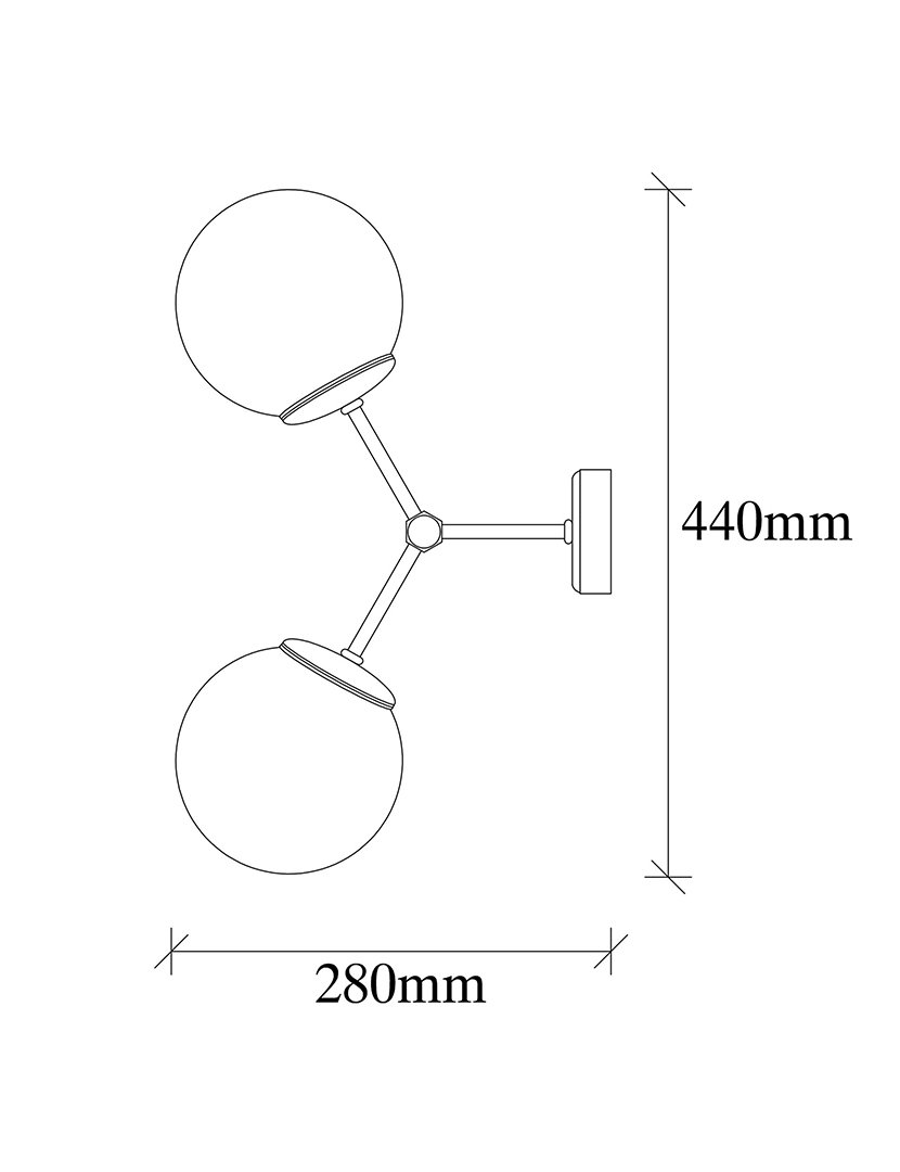 Candeeiro de Parede 28x15x44cm Dourado e Branco