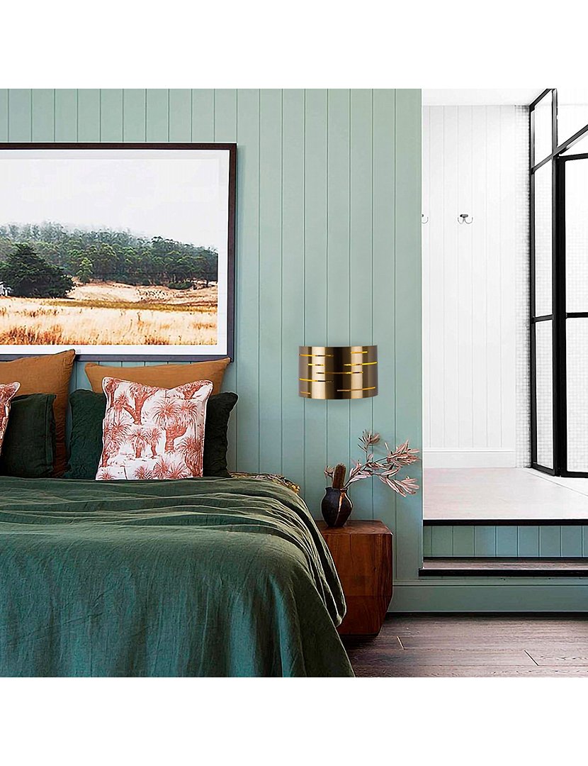 Candeeiro de Parede 30x10x22cm Dourado