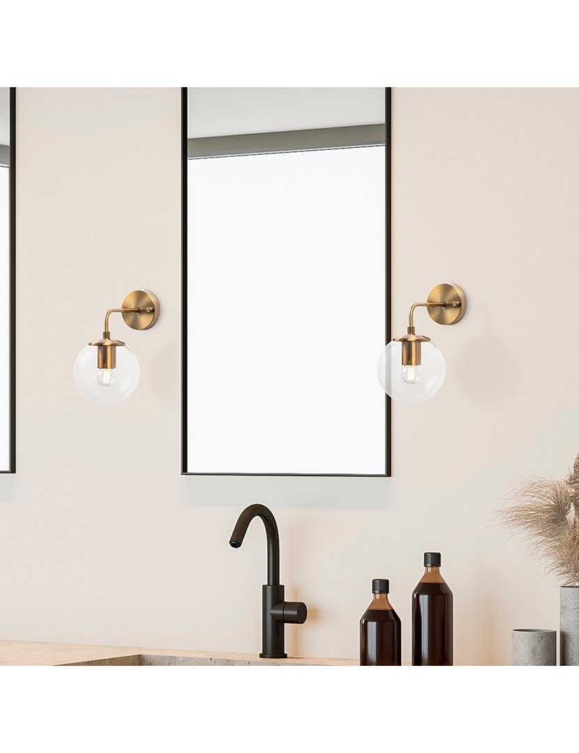 Candeeiro de Parede 15x27x25cm Dourado