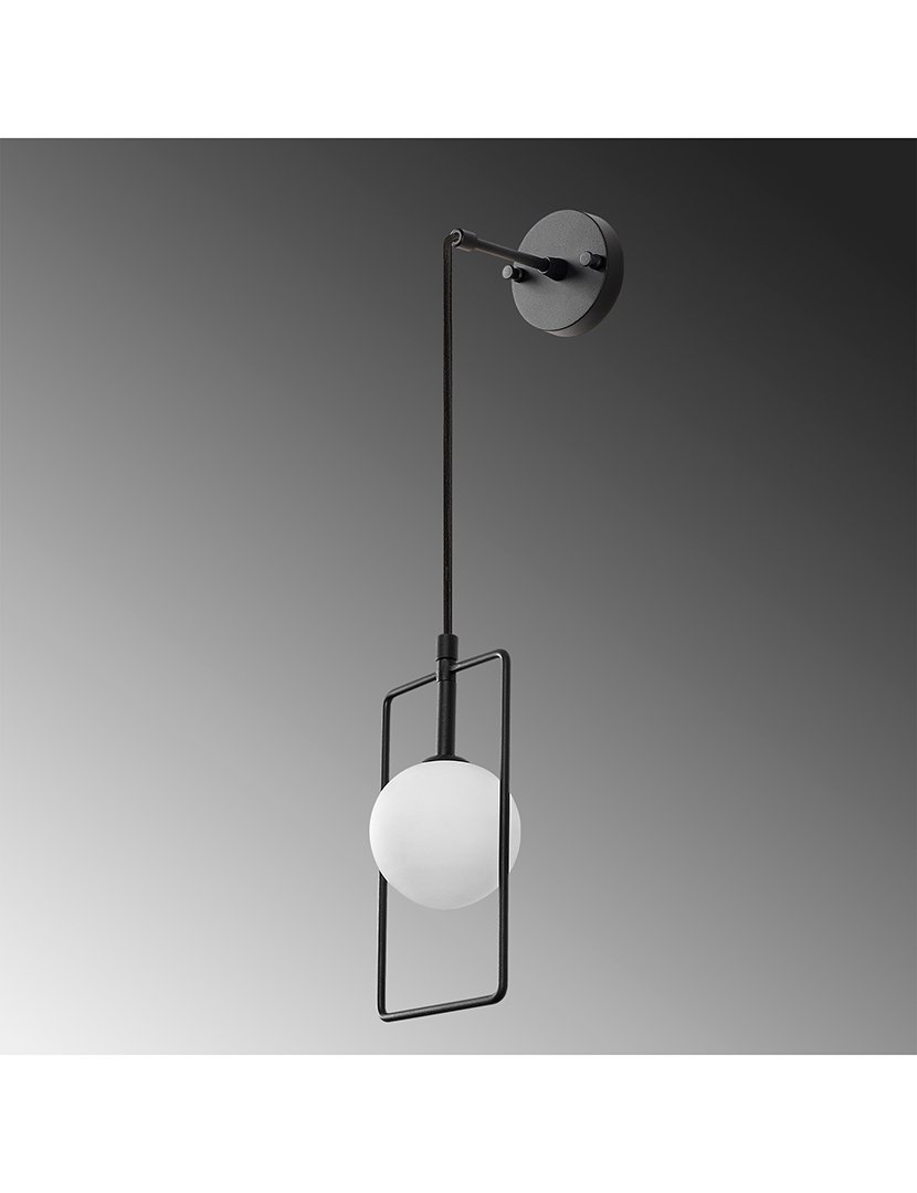 Candeeiro de Parede 14x15x40cm Preto