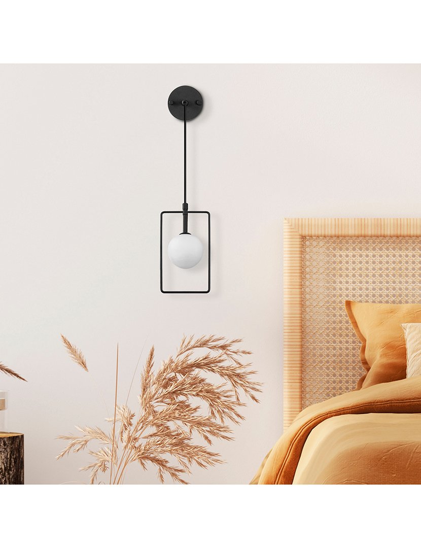 Candeeiro de Parede 14x15x40cm Preto