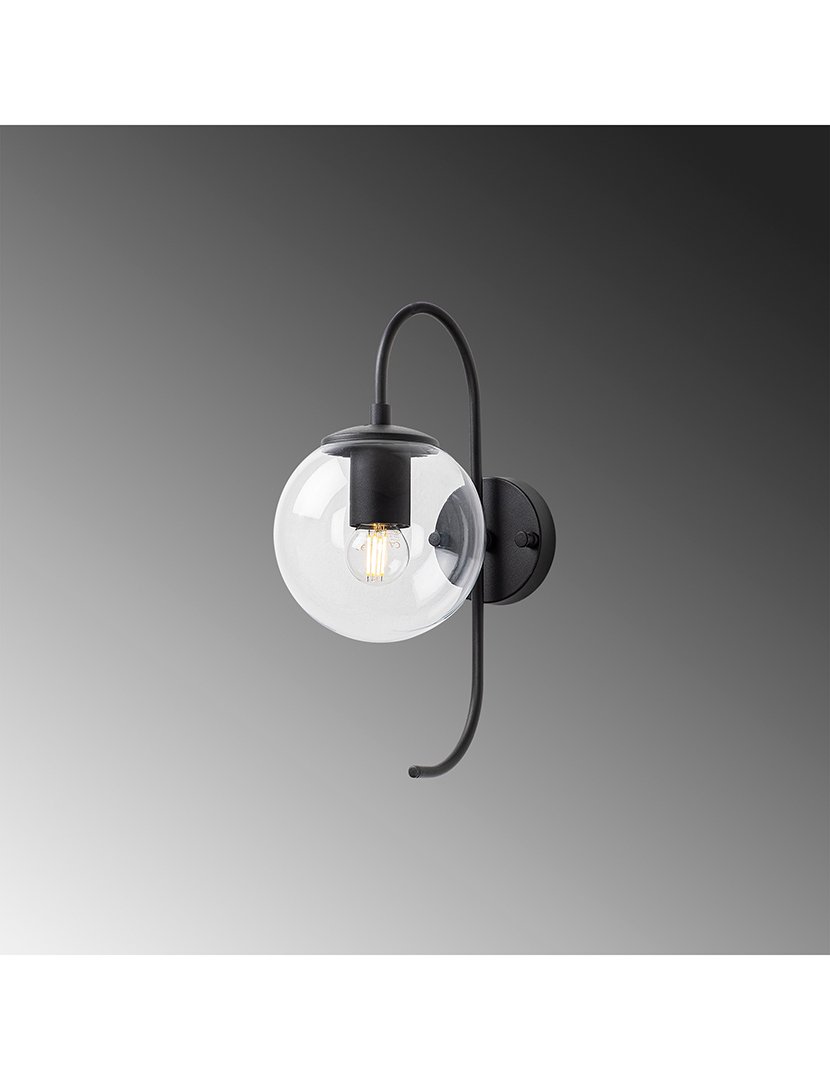 Candeeiro de Parede 15x27x36cm Preto