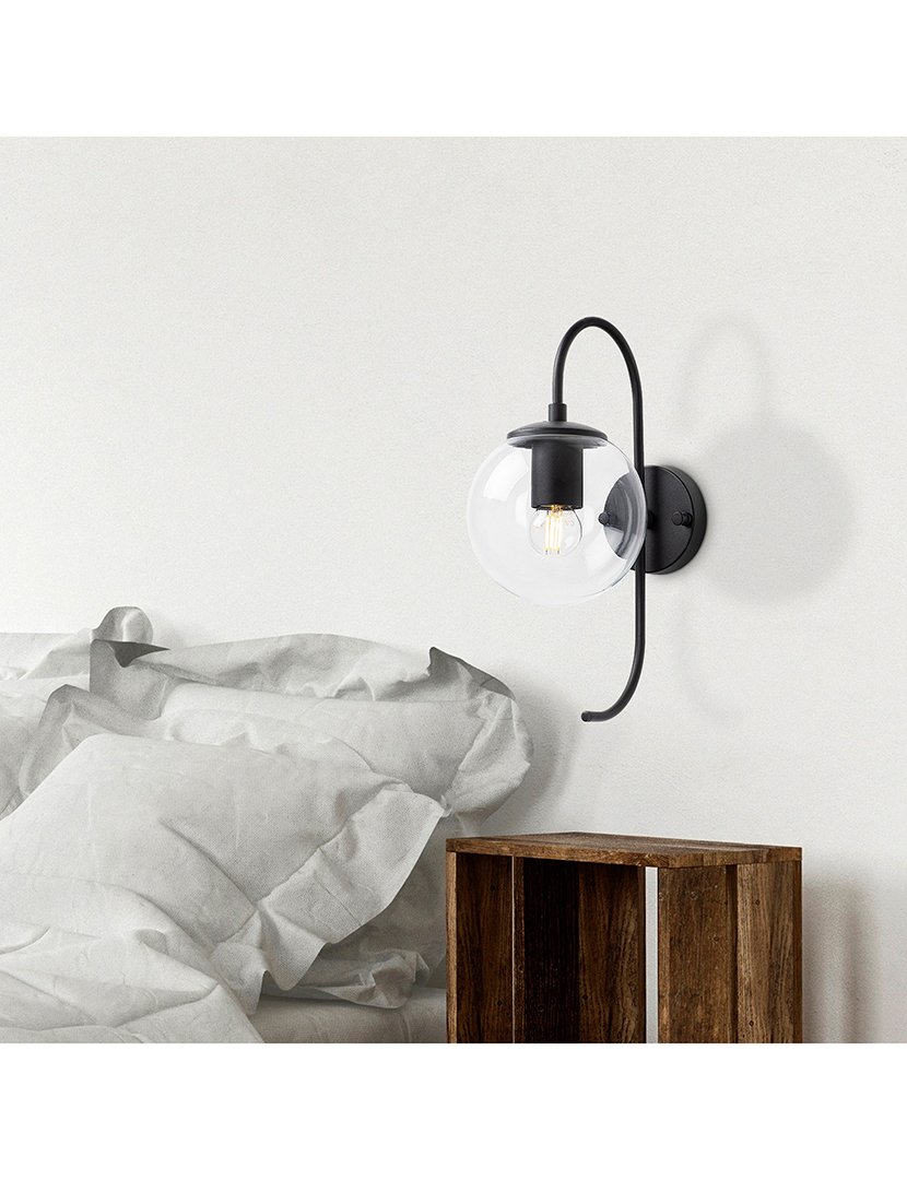 Candeeiro de Parede 15x27x36cm Preto