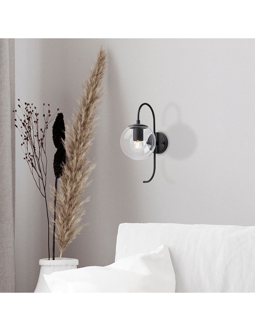 Candeeiro de Parede 15x27x36cm Preto