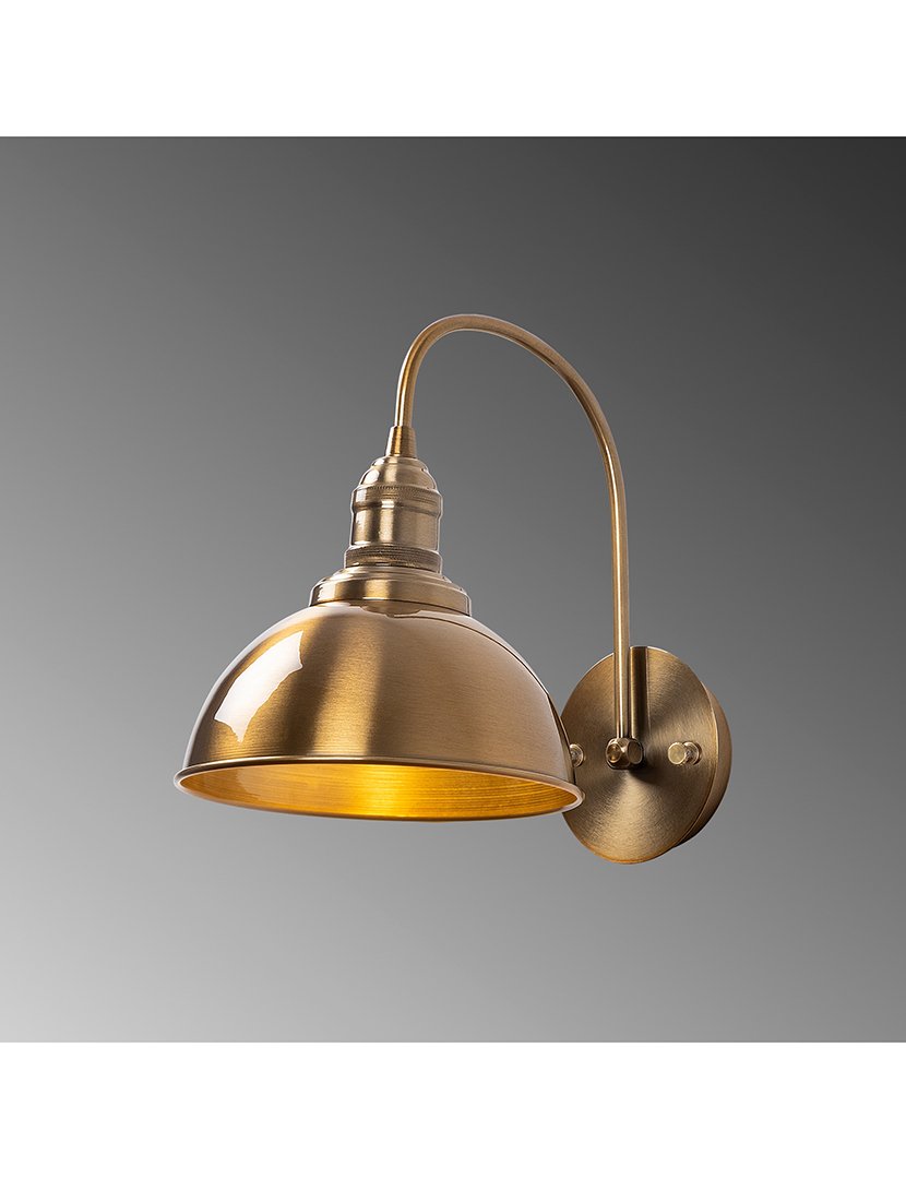 Candeeiro de Parede 27x27x36cm Dourado