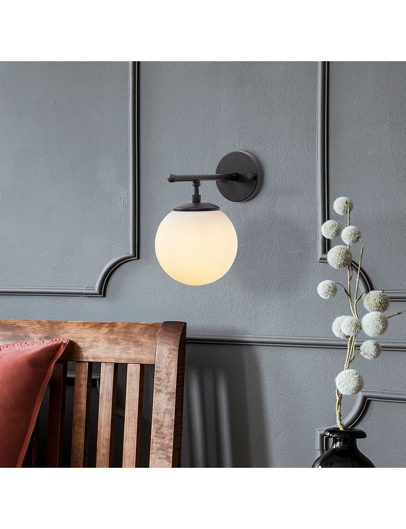 Candeeiro de Parede 15x24x24cm Preto