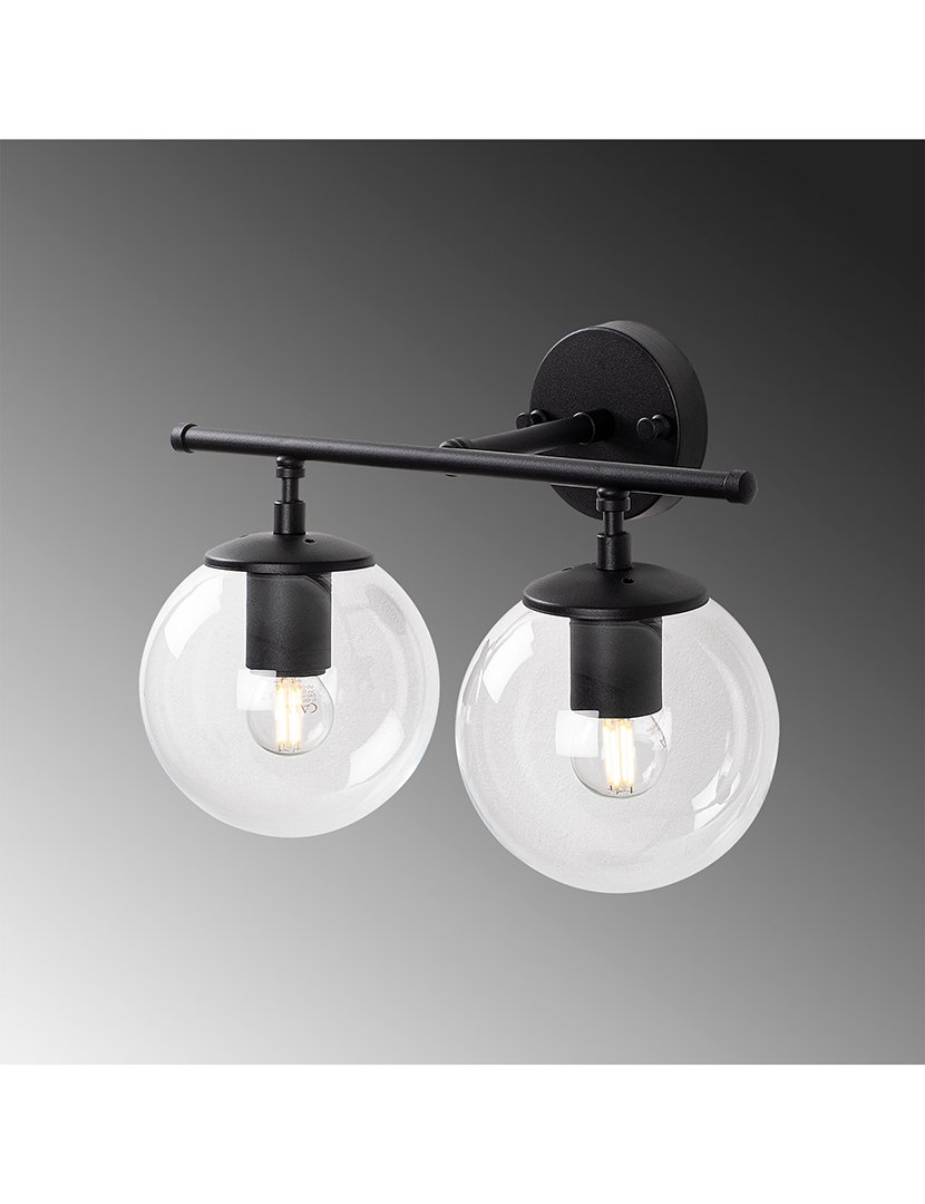 Candeeiro de Parede 36x24x16cm Preto