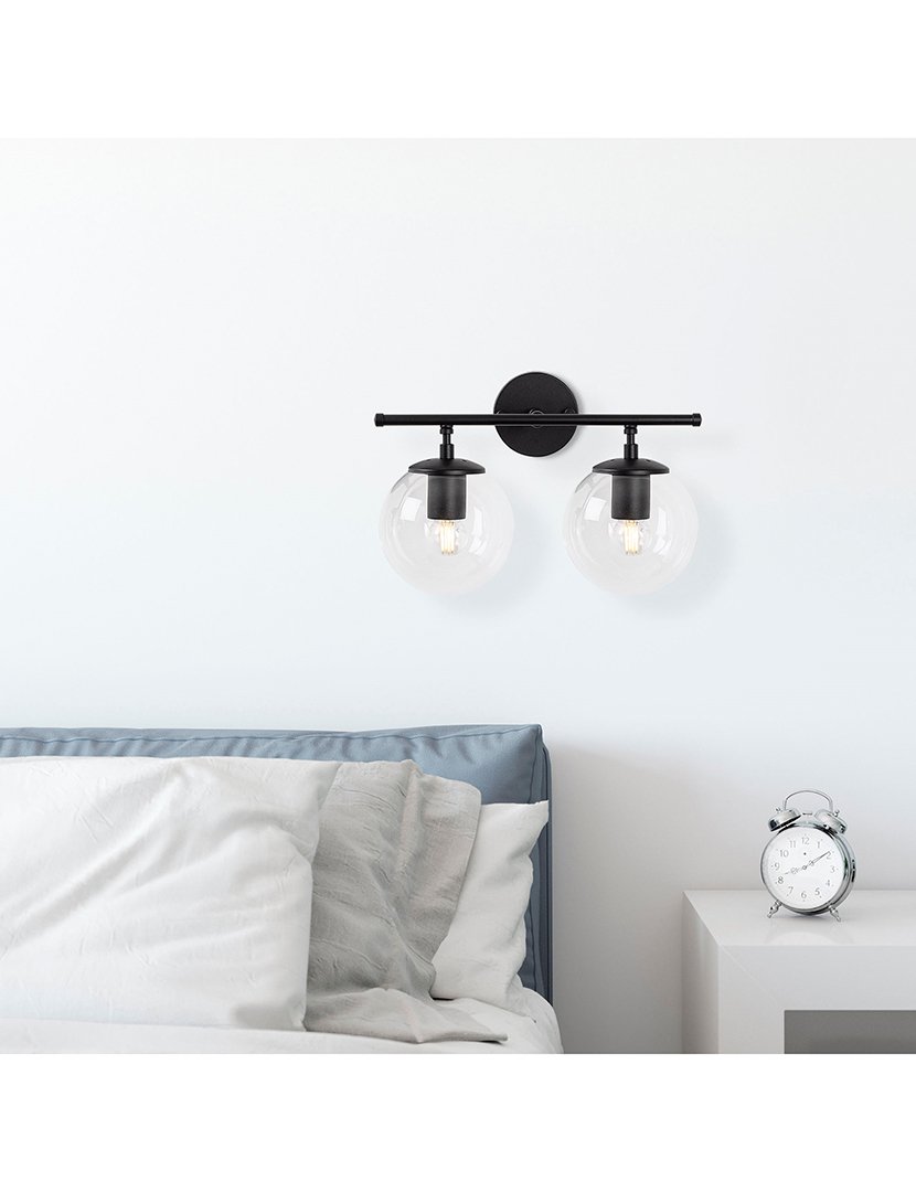 Candeeiro de Parede 36x24x16cm Preto