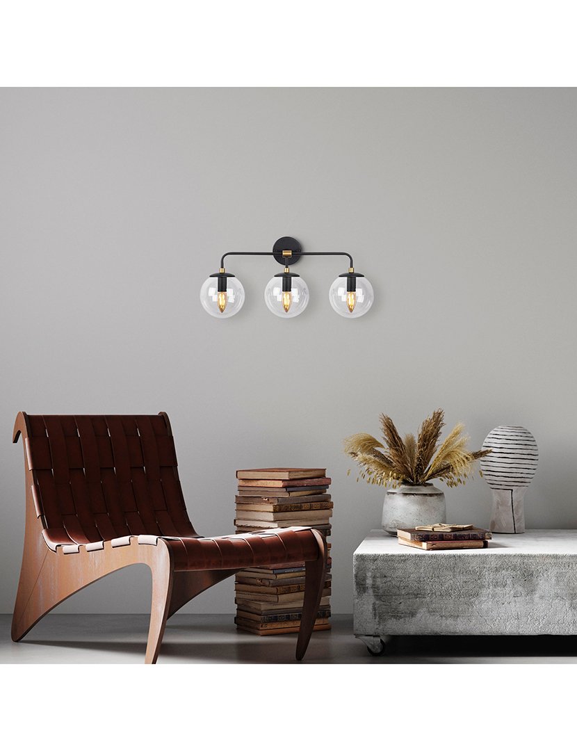 Candeeiro de Parede 56x21x27cm Preto