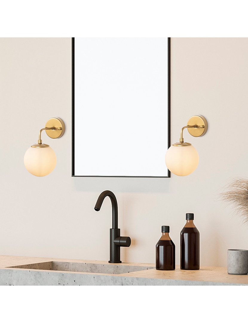 Candeeiro de Parede 15x21x27cm Dourado