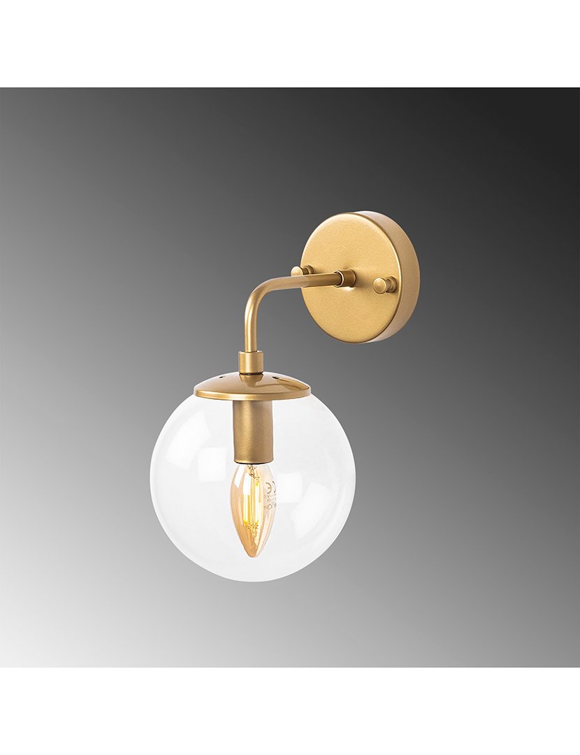 Candeeiro de Parede 15x21x27cm Dourado