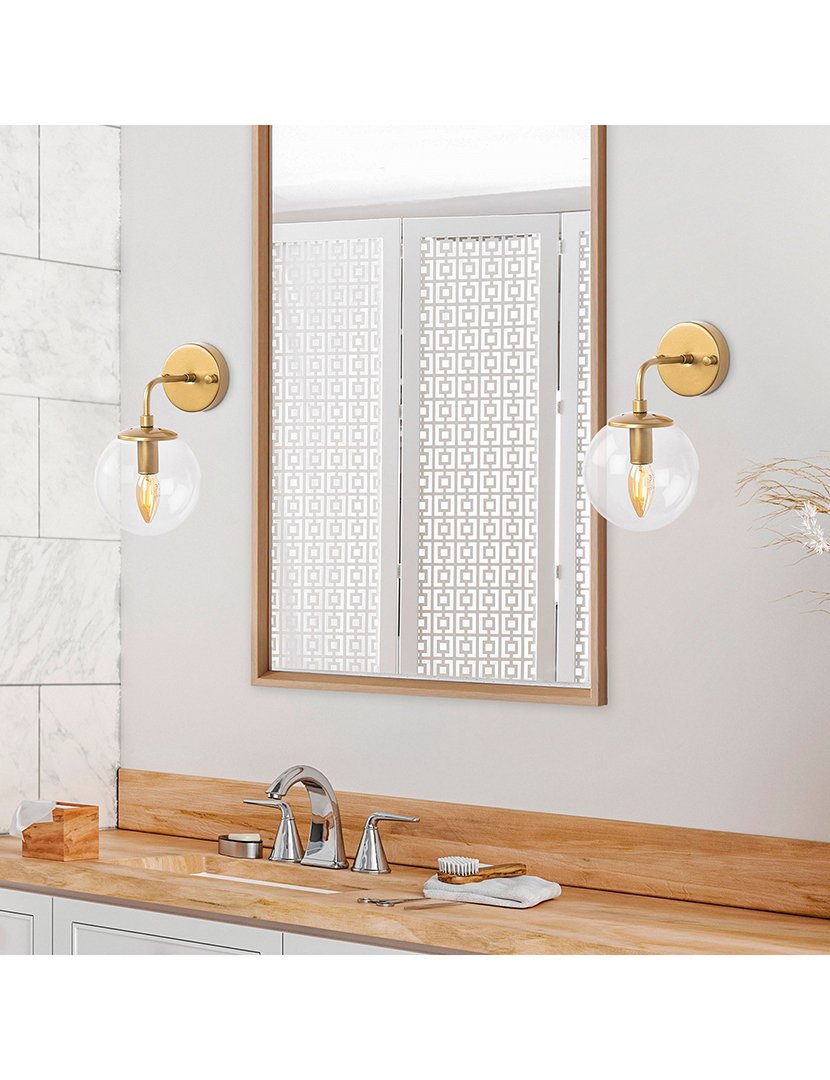 Candeeiro de Parede 15x21x27cm Dourado