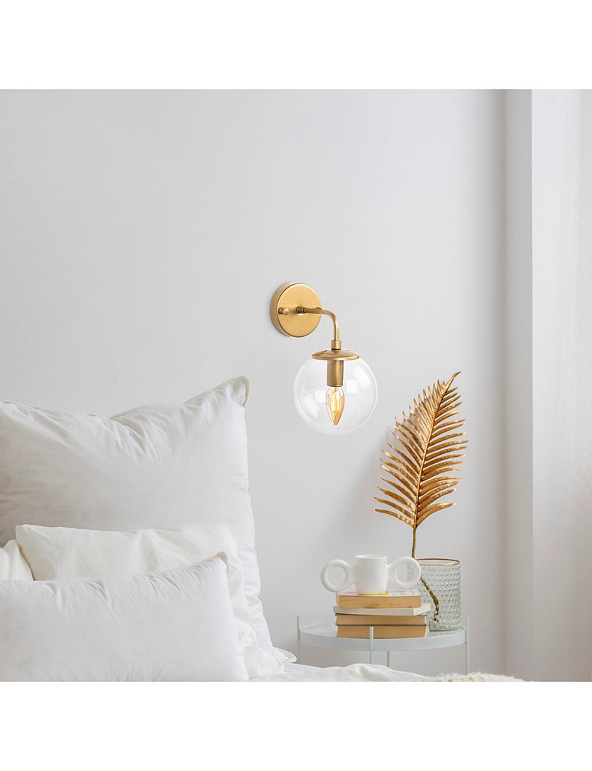 Candeeiro de Parede 15x21x27cm Dourado