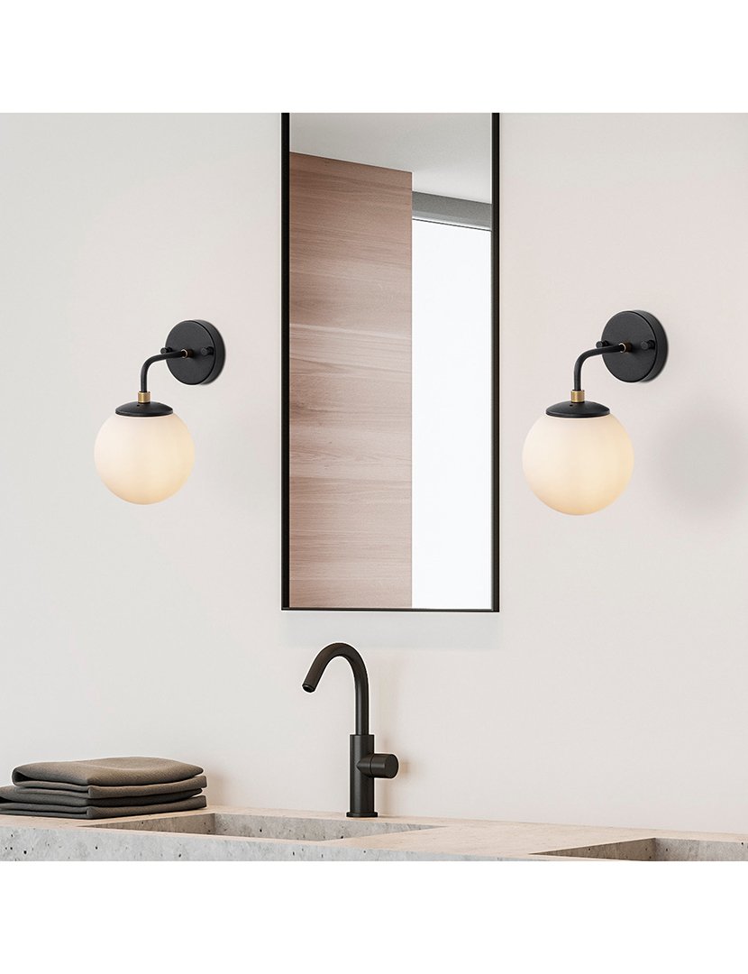 Candeeiro de Parede 15x21x27cm Preto