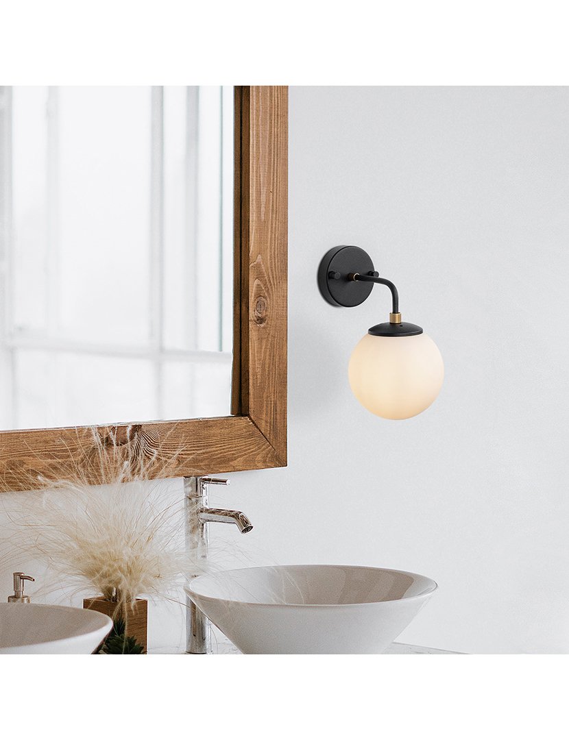 Candeeiro de Parede 15x21x27cm Preto