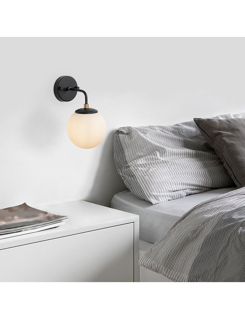 Candeeiro de Parede 15x21x27cm Preto