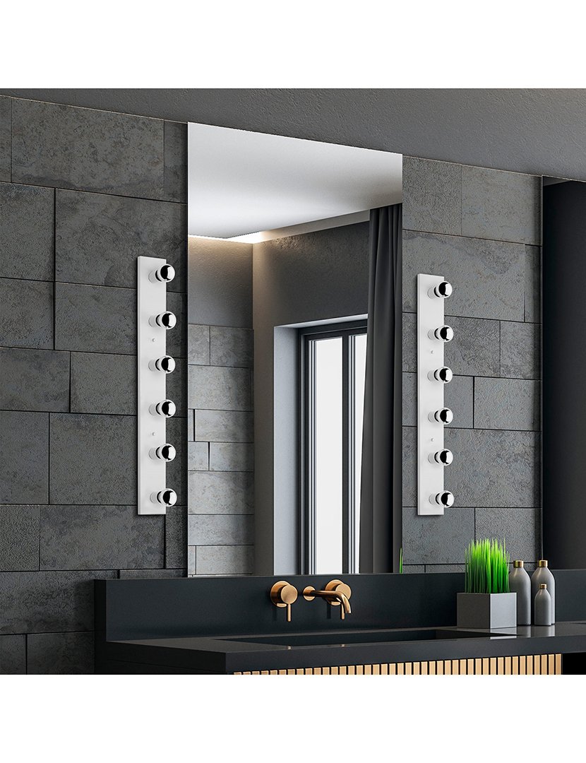 Candeeiro de Parede 10x10x91cm Branco