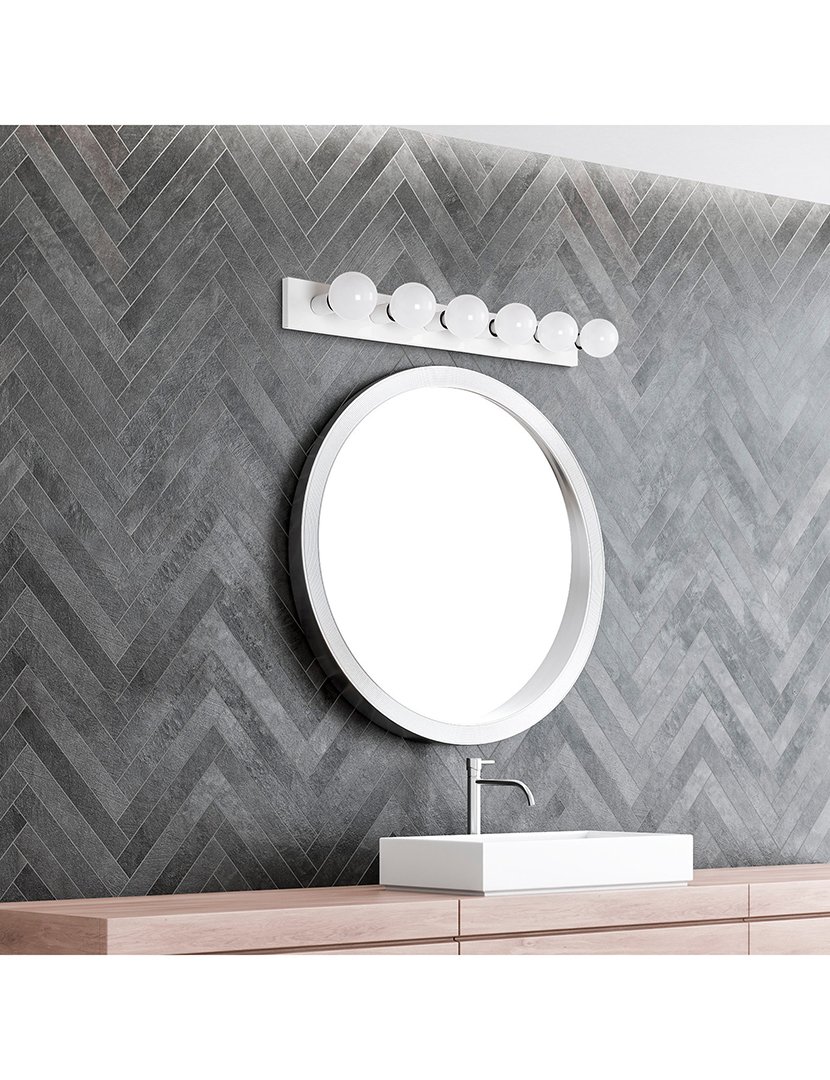 Candeeiro de Parede 10x10x91cm Branco